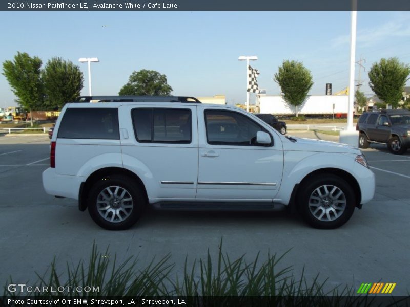 Avalanche White / Cafe Latte 2010 Nissan Pathfinder LE