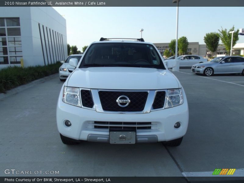 Avalanche White / Cafe Latte 2010 Nissan Pathfinder LE