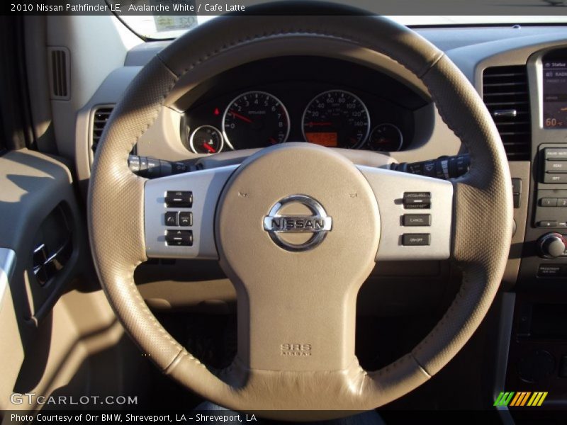 Avalanche White / Cafe Latte 2010 Nissan Pathfinder LE