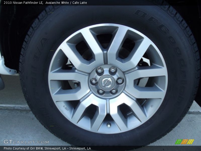 Avalanche White / Cafe Latte 2010 Nissan Pathfinder LE