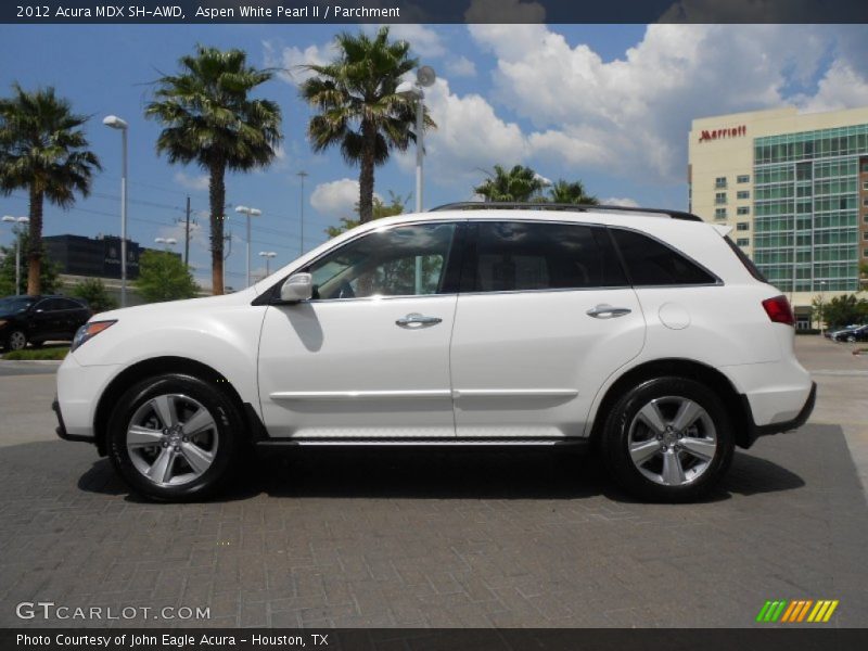 Aspen White Pearl II / Parchment 2012 Acura MDX SH-AWD