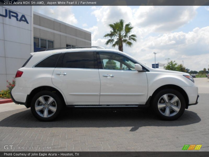 Aspen White Pearl II / Parchment 2012 Acura MDX SH-AWD