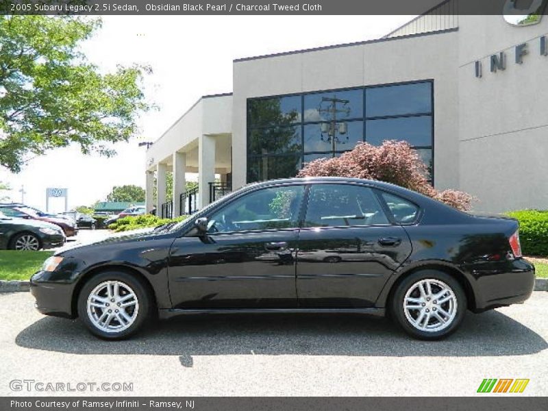 Obsidian Black Pearl / Charcoal Tweed Cloth 2005 Subaru Legacy 2.5i Sedan