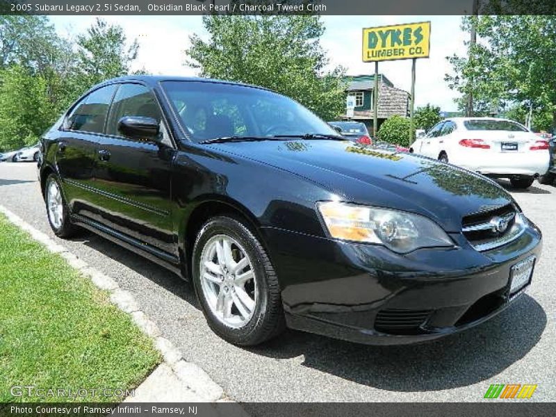 Obsidian Black Pearl / Charcoal Tweed Cloth 2005 Subaru Legacy 2.5i Sedan