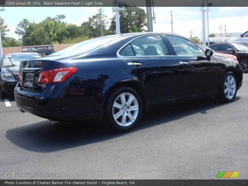 Black Sapphire Pearl / Light Gray 2009 Lexus ES 350