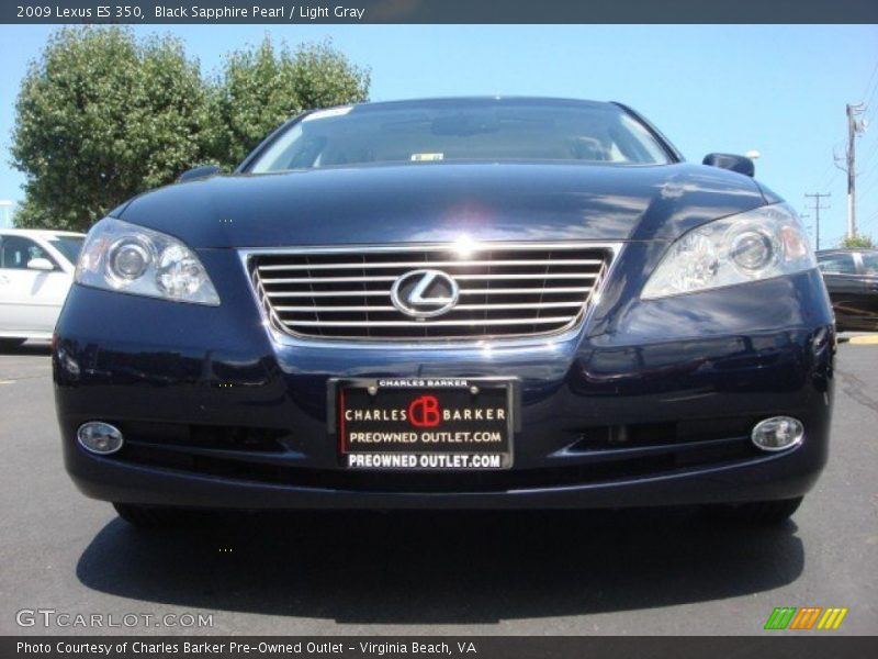Black Sapphire Pearl / Light Gray 2009 Lexus ES 350