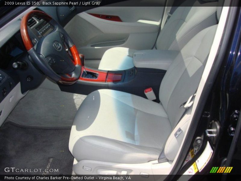 Black Sapphire Pearl / Light Gray 2009 Lexus ES 350