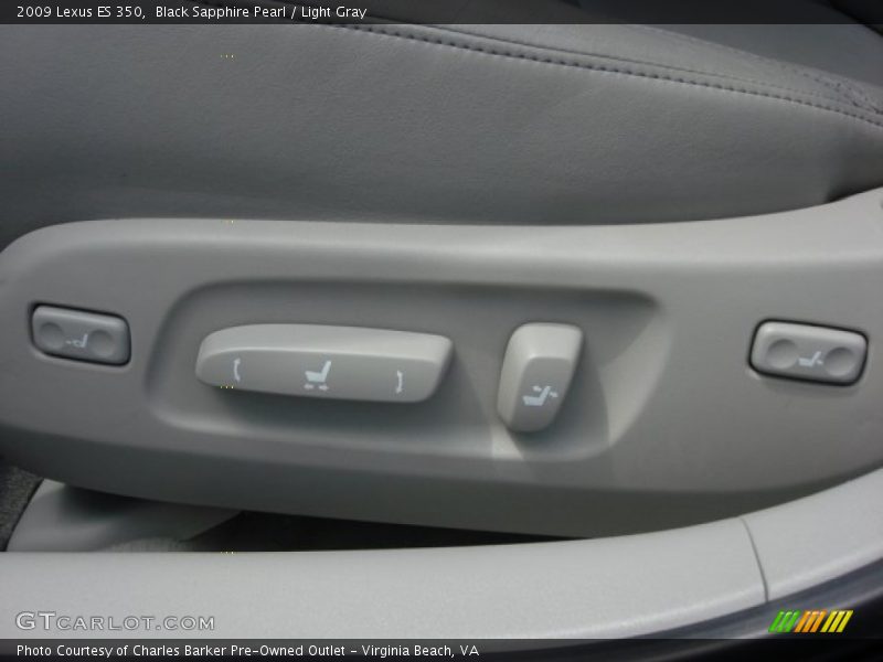 Black Sapphire Pearl / Light Gray 2009 Lexus ES 350