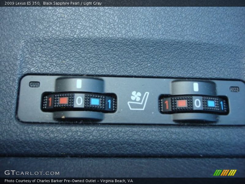 Black Sapphire Pearl / Light Gray 2009 Lexus ES 350