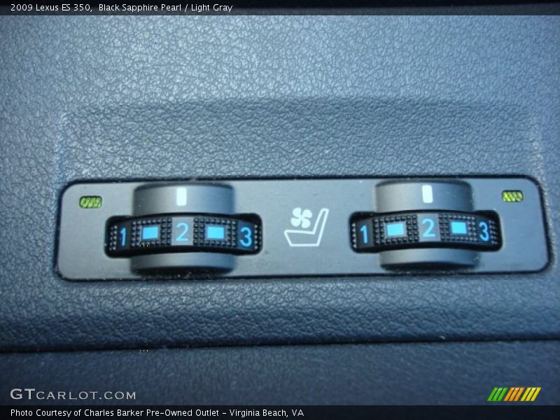 Black Sapphire Pearl / Light Gray 2009 Lexus ES 350