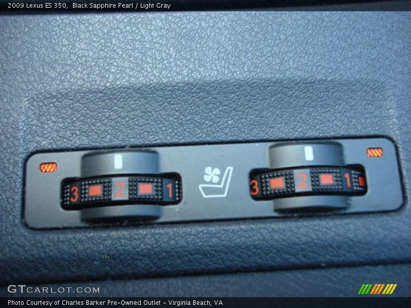 Black Sapphire Pearl / Light Gray 2009 Lexus ES 350