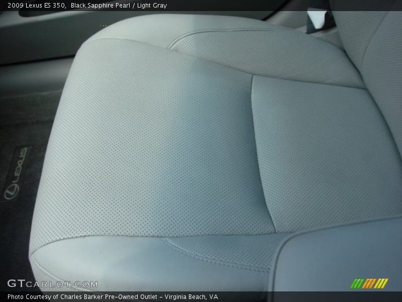 Black Sapphire Pearl / Light Gray 2009 Lexus ES 350
