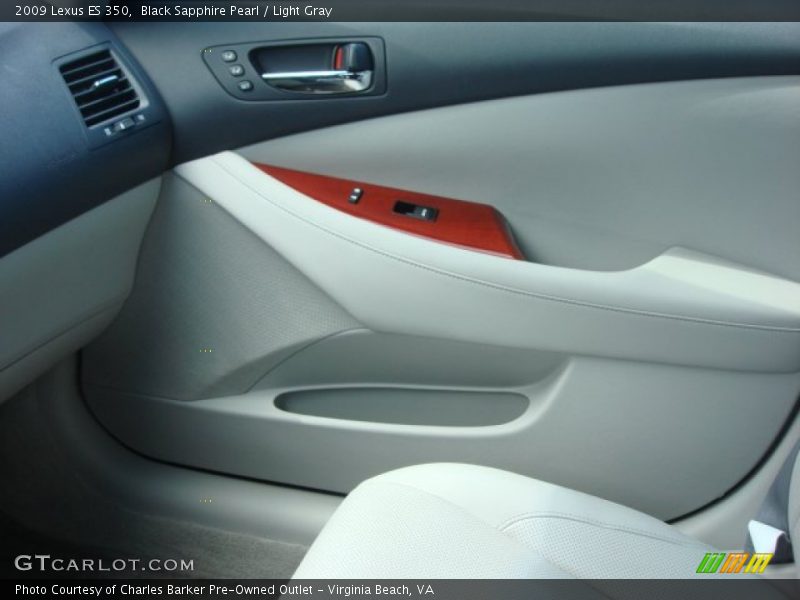 Black Sapphire Pearl / Light Gray 2009 Lexus ES 350