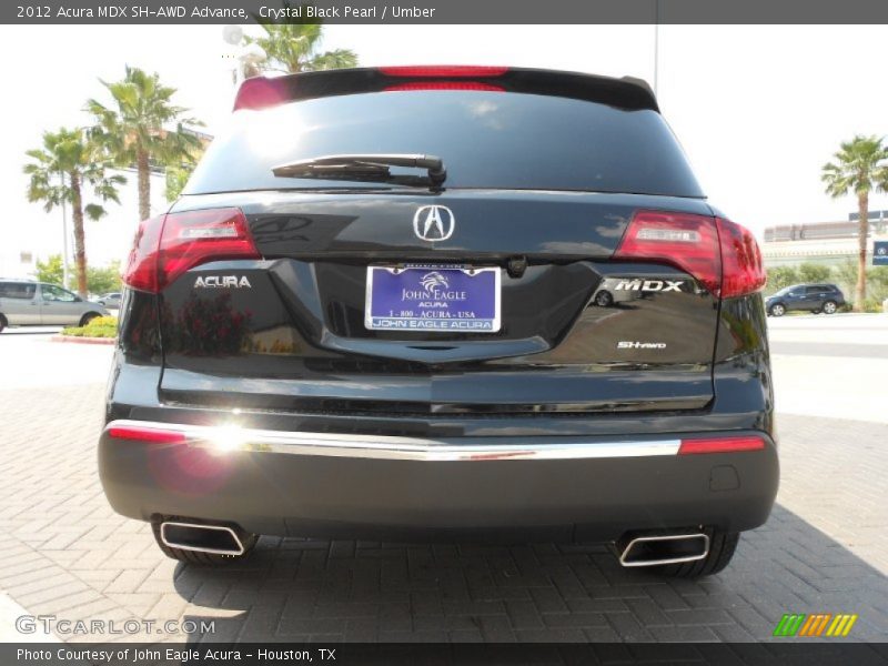 Crystal Black Pearl / Umber 2012 Acura MDX SH-AWD Advance