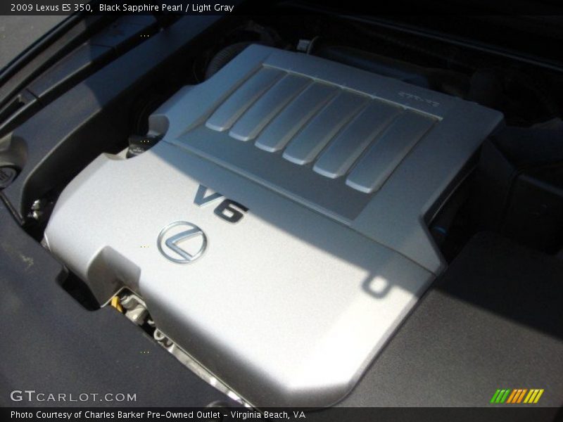 Black Sapphire Pearl / Light Gray 2009 Lexus ES 350