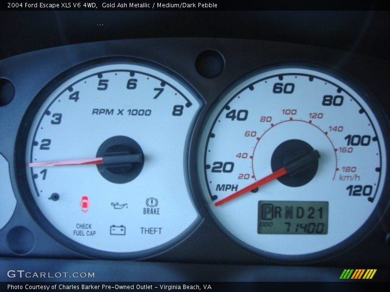 Gold Ash Metallic / Medium/Dark Pebble 2004 Ford Escape XLS V6 4WD