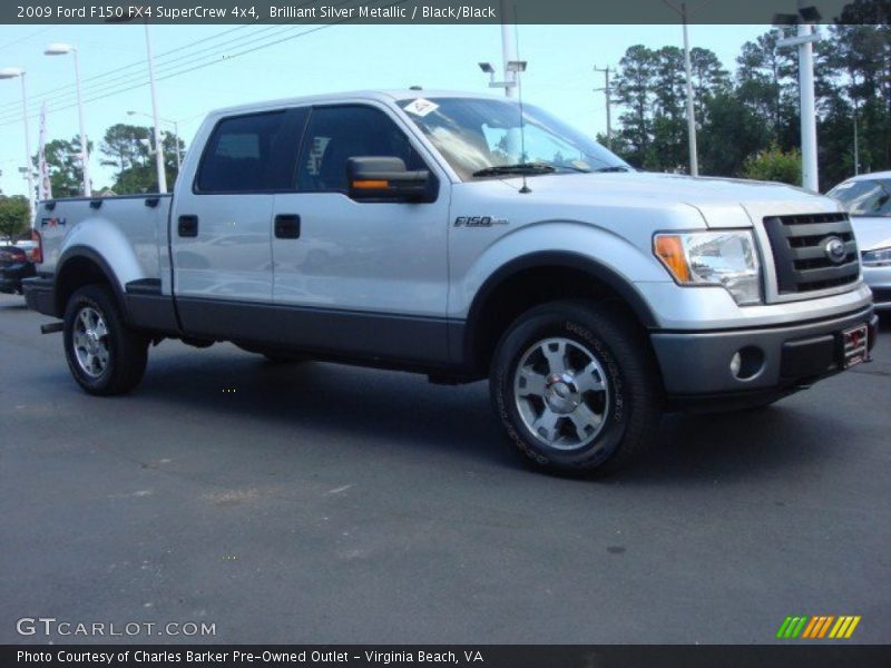 Brilliant Silver Metallic / Black/Black 2009 Ford F150 FX4 SuperCrew 4x4