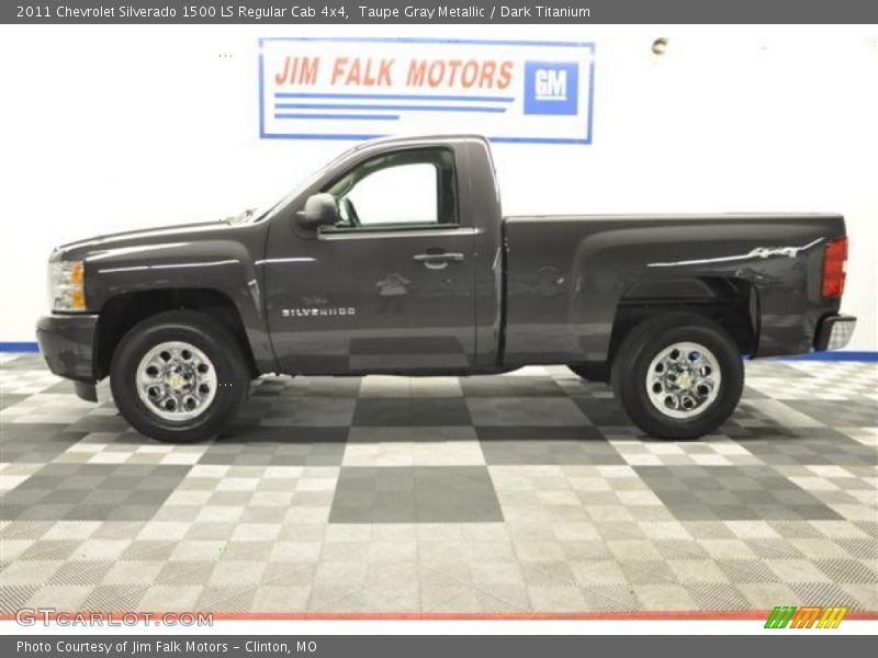 Taupe Gray Metallic / Dark Titanium 2011 Chevrolet Silverado 1500 LS Regular Cab 4x4