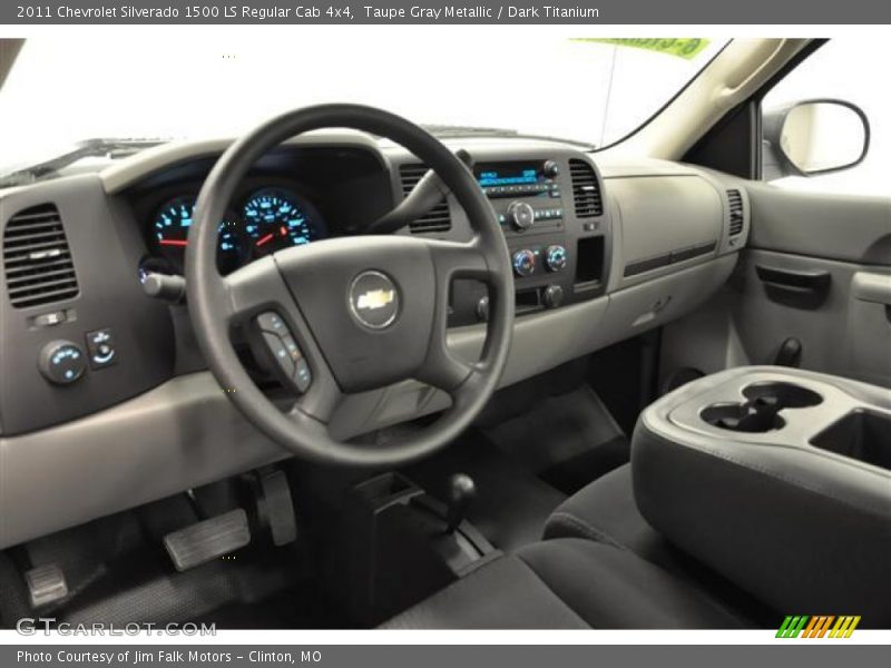 Taupe Gray Metallic / Dark Titanium 2011 Chevrolet Silverado 1500 LS Regular Cab 4x4