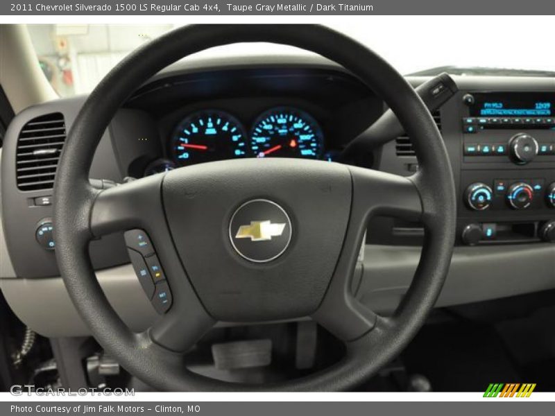 Taupe Gray Metallic / Dark Titanium 2011 Chevrolet Silverado 1500 LS Regular Cab 4x4