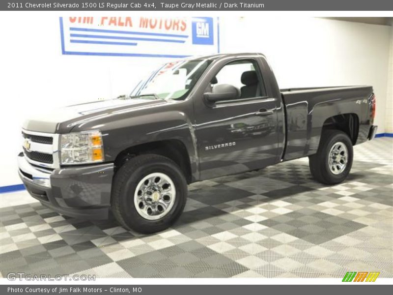 Taupe Gray Metallic / Dark Titanium 2011 Chevrolet Silverado 1500 LS Regular Cab 4x4