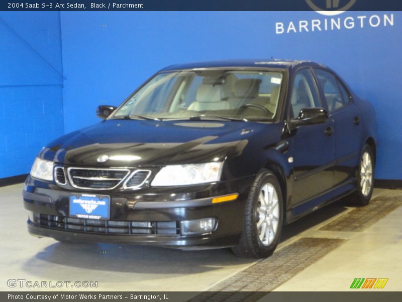 Black / Parchment 2004 Saab 9-3 Arc Sedan