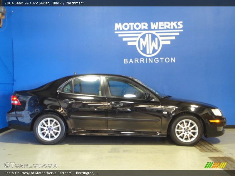 Black / Parchment 2004 Saab 9-3 Arc Sedan