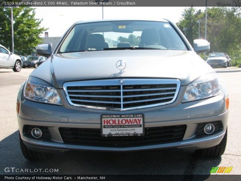 Palladium Silver Metallic / Grey/Black 2009 Mercedes-Benz C 300 4Matic