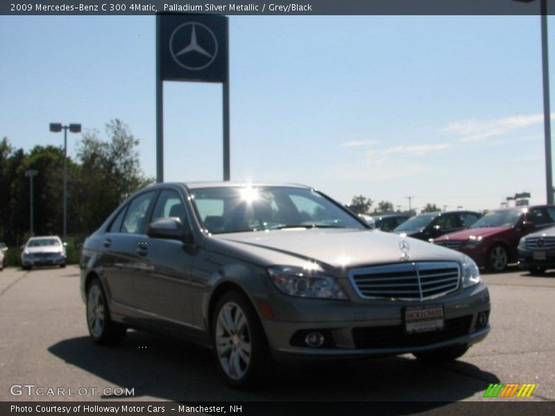 Palladium Silver Metallic / Grey/Black 2009 Mercedes-Benz C 300 4Matic