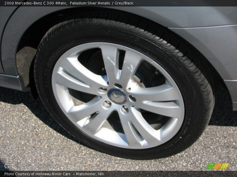 Palladium Silver Metallic / Grey/Black 2009 Mercedes-Benz C 300 4Matic