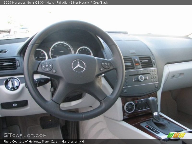 Palladium Silver Metallic / Grey/Black 2009 Mercedes-Benz C 300 4Matic