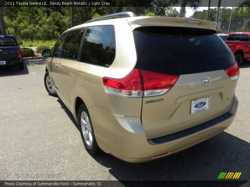 Sandy Beach Metallic / Light Gray 2011 Toyota Sienna LE
