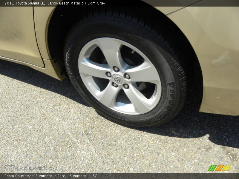 Sandy Beach Metallic / Light Gray 2011 Toyota Sienna LE