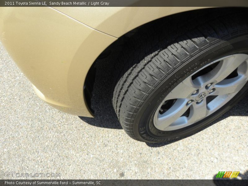 Sandy Beach Metallic / Light Gray 2011 Toyota Sienna LE
