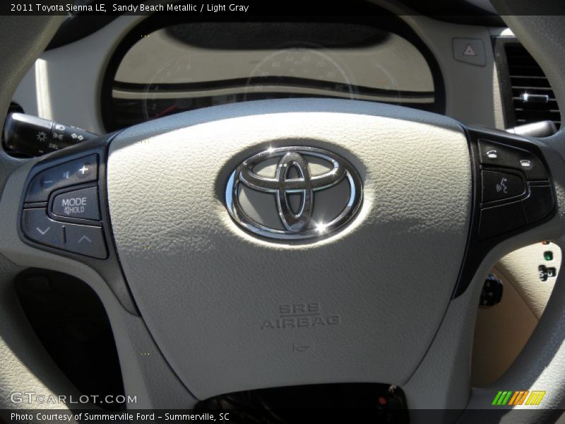 Sandy Beach Metallic / Light Gray 2011 Toyota Sienna LE
