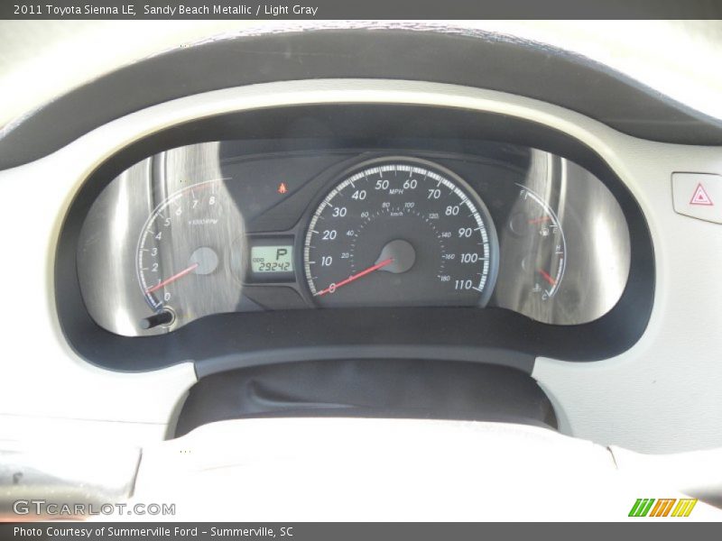 Sandy Beach Metallic / Light Gray 2011 Toyota Sienna LE