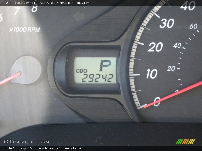 Sandy Beach Metallic / Light Gray 2011 Toyota Sienna LE