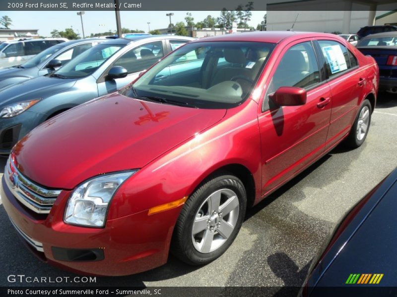Redfire Metallic / Camel 2009 Ford Fusion SE