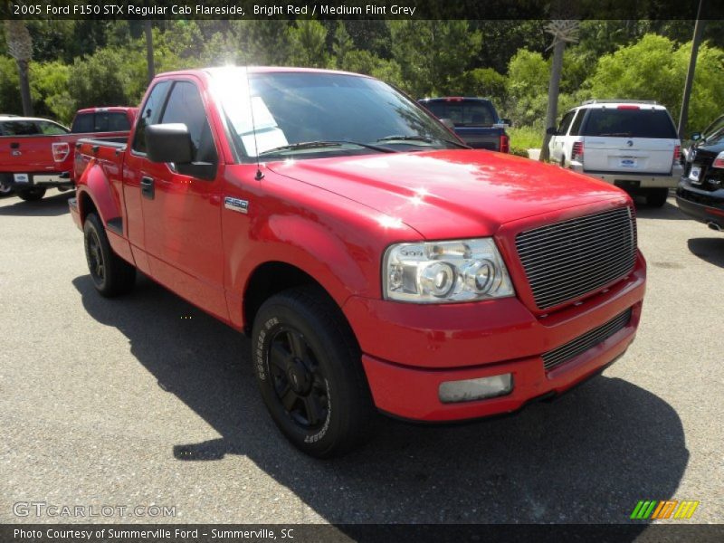 Bright Red / Medium Flint Grey 2005 Ford F150 STX Regular Cab Flareside