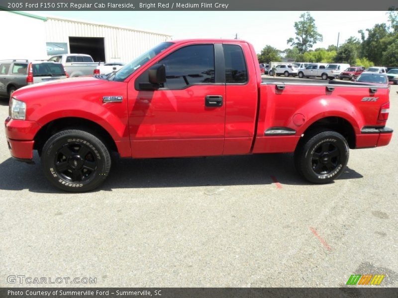 Bright Red / Medium Flint Grey 2005 Ford F150 STX Regular Cab Flareside