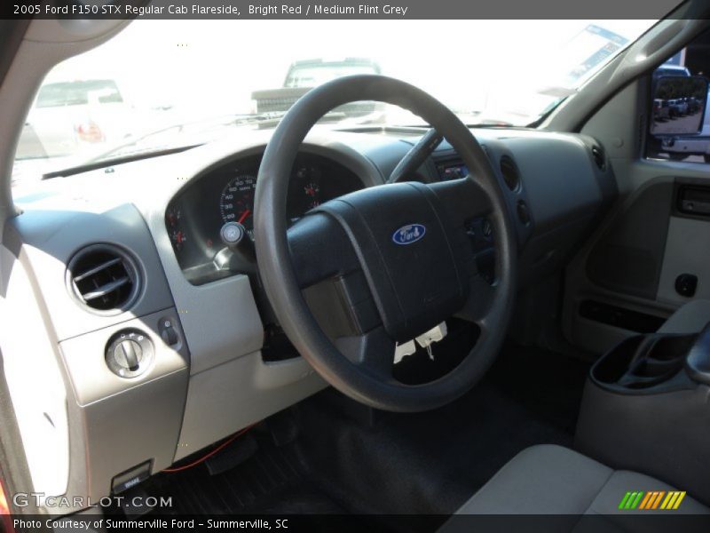 Bright Red / Medium Flint Grey 2005 Ford F150 STX Regular Cab Flareside