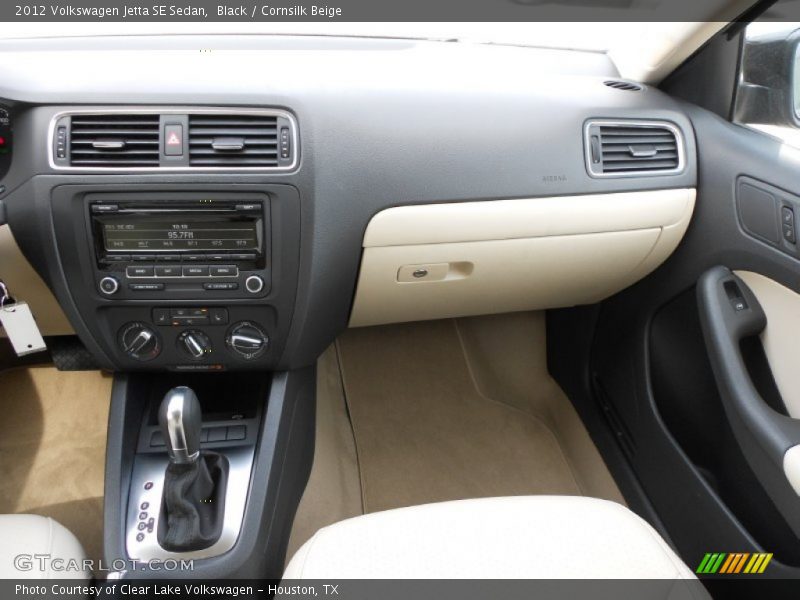 Black / Cornsilk Beige 2012 Volkswagen Jetta SE Sedan