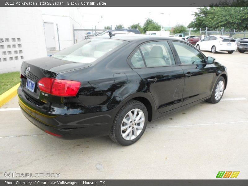 Black / Cornsilk Beige 2012 Volkswagen Jetta SE Sedan