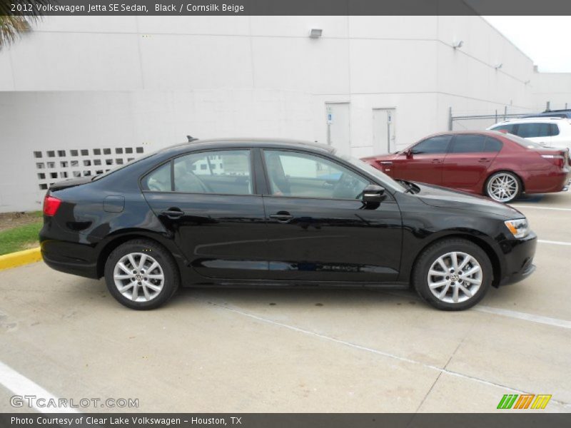 Black / Cornsilk Beige 2012 Volkswagen Jetta SE Sedan