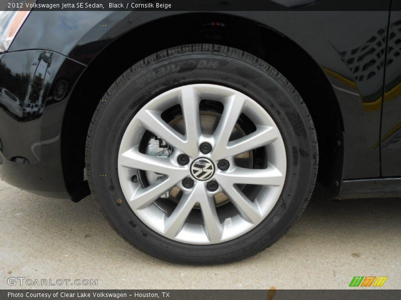 Black / Cornsilk Beige 2012 Volkswagen Jetta SE Sedan