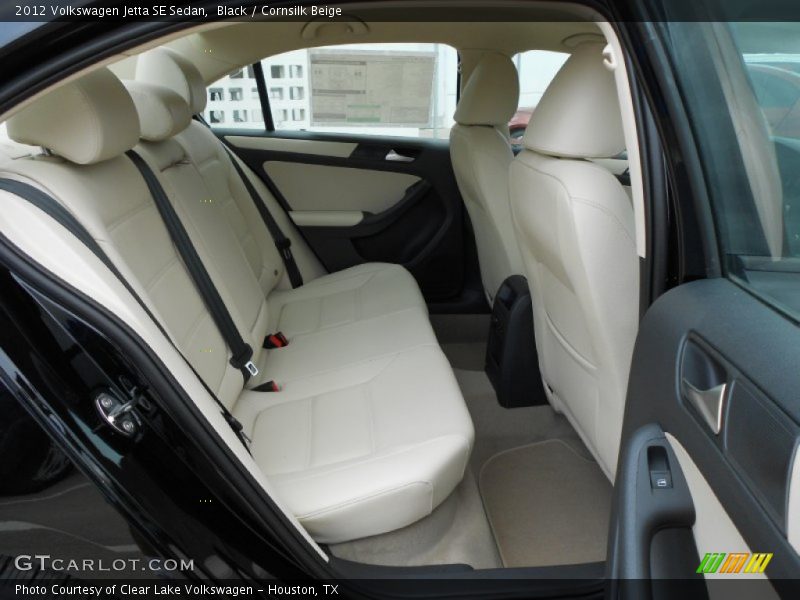Black / Cornsilk Beige 2012 Volkswagen Jetta SE Sedan