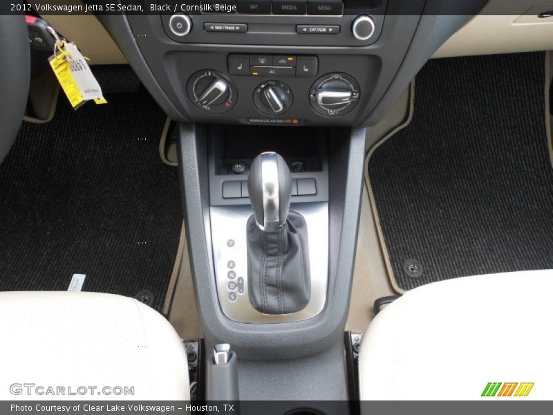 Black / Cornsilk Beige 2012 Volkswagen Jetta SE Sedan