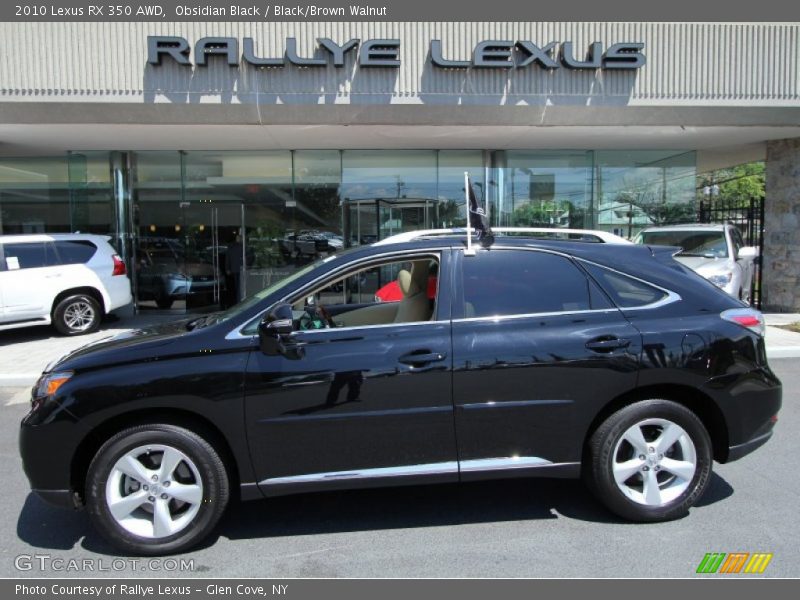 Obsidian Black / Black/Brown Walnut 2010 Lexus RX 350 AWD