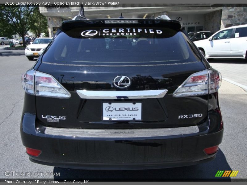Obsidian Black / Black/Brown Walnut 2010 Lexus RX 350 AWD