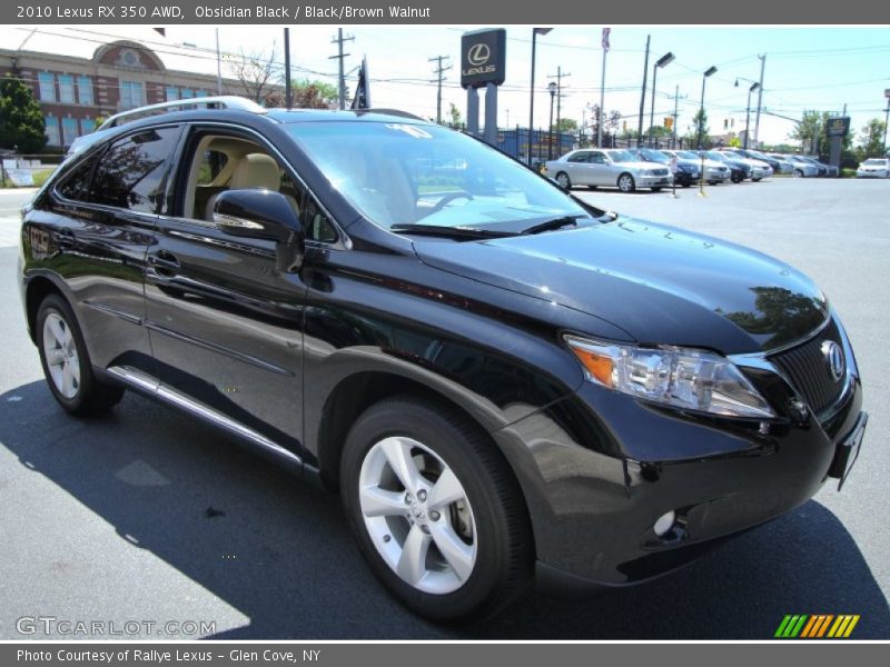 Obsidian Black / Black/Brown Walnut 2010 Lexus RX 350 AWD
